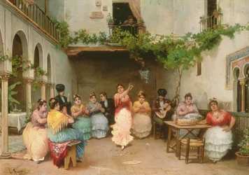 Rassemblement autour de la danseuse espagnole à Séville